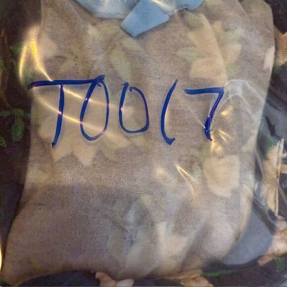 Draper James Kitty Dress in Magnolia Blue with White Floral Print Size Large - Picture 12 of 12